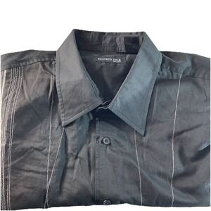 Kenneth Cole ‎ Short Sleeve Button Up Shirt  XL